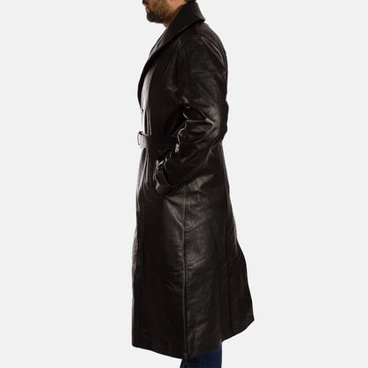 Blackwell Belted Leather Trench Coat