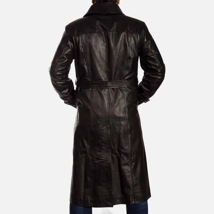 Blackwell Belted Leather Trench Coat