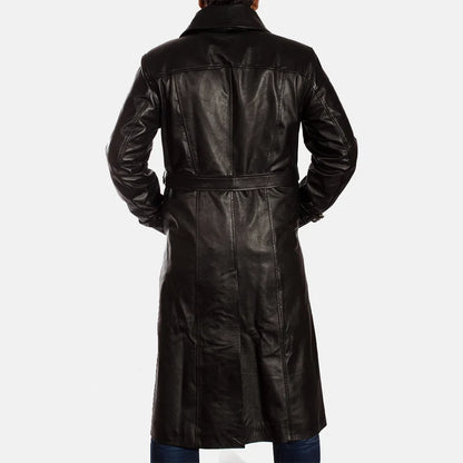 Blackwell Belted Leather Trench Coat
