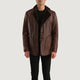 Grizwald Brown Leather Coat