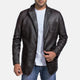 Merchand Pull-Up Leather Blazer