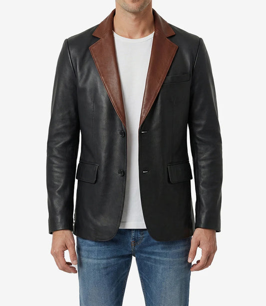 Sheldrake Cognac Lapel Blazer