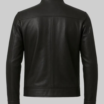Tom Cruise MI-7 Black Leather Jacket