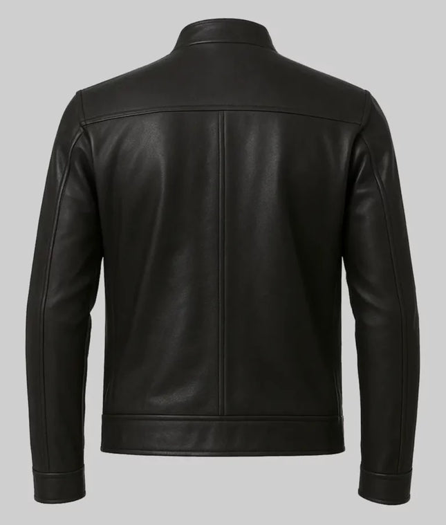 Tom Cruise MI-7 Black Leather Jacket