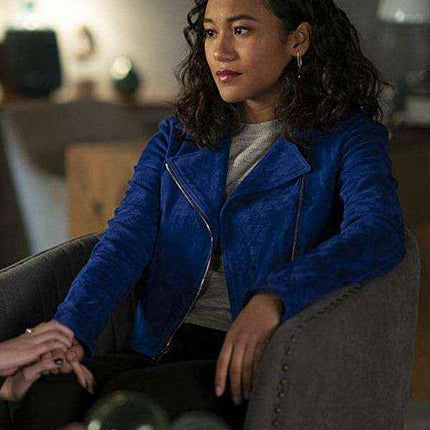 Pretty Little Liars Sydney Park Blue Biker Jacket