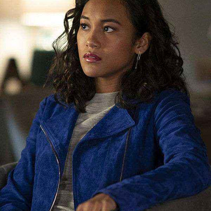 Pretty Little Liars Sydney Park Blue Biker Jacket