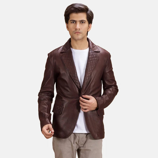 Calder Quilted Leather Blazer