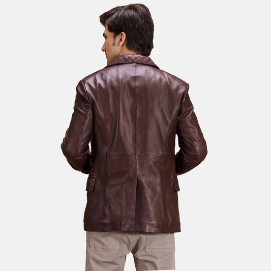 Calder Quilted Leather Blazer