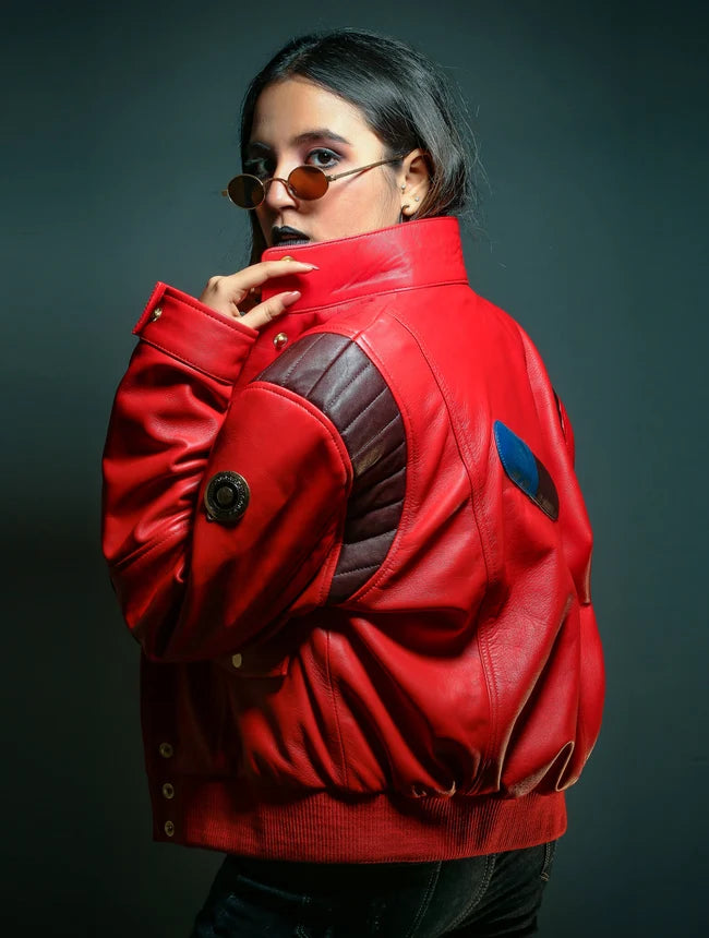 Red Capsule Akira Kaneda Leather Jacket For Women
