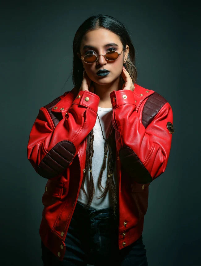Red Capsule Akira Kaneda Leather Jacket For Women