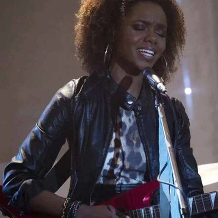 Riverdale S02 Josie McCoy Black Leather Jacket