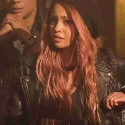Riverdale S02 Vanessa Morgan Black Biker Jacket