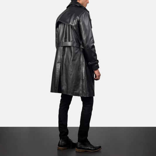 Winslow Belted Leather Duster Coat