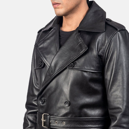 Winslow Belted Leather Duster Coat