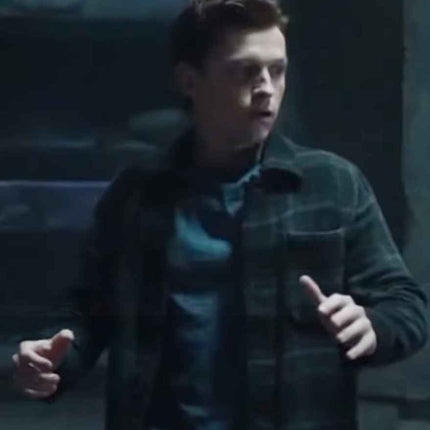 Spider-Man No Way Home Tom Holland Checkered Jacket