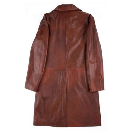 Suicide Squad Will Smith Brown Leather Trench Coat