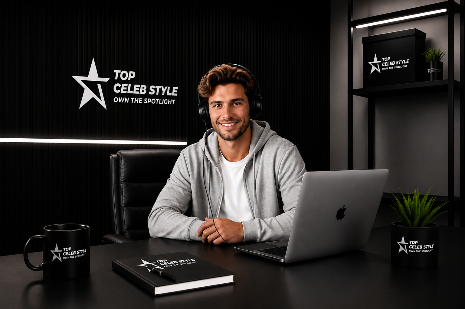 Top Celeb Style customer support specialist working at a laptop