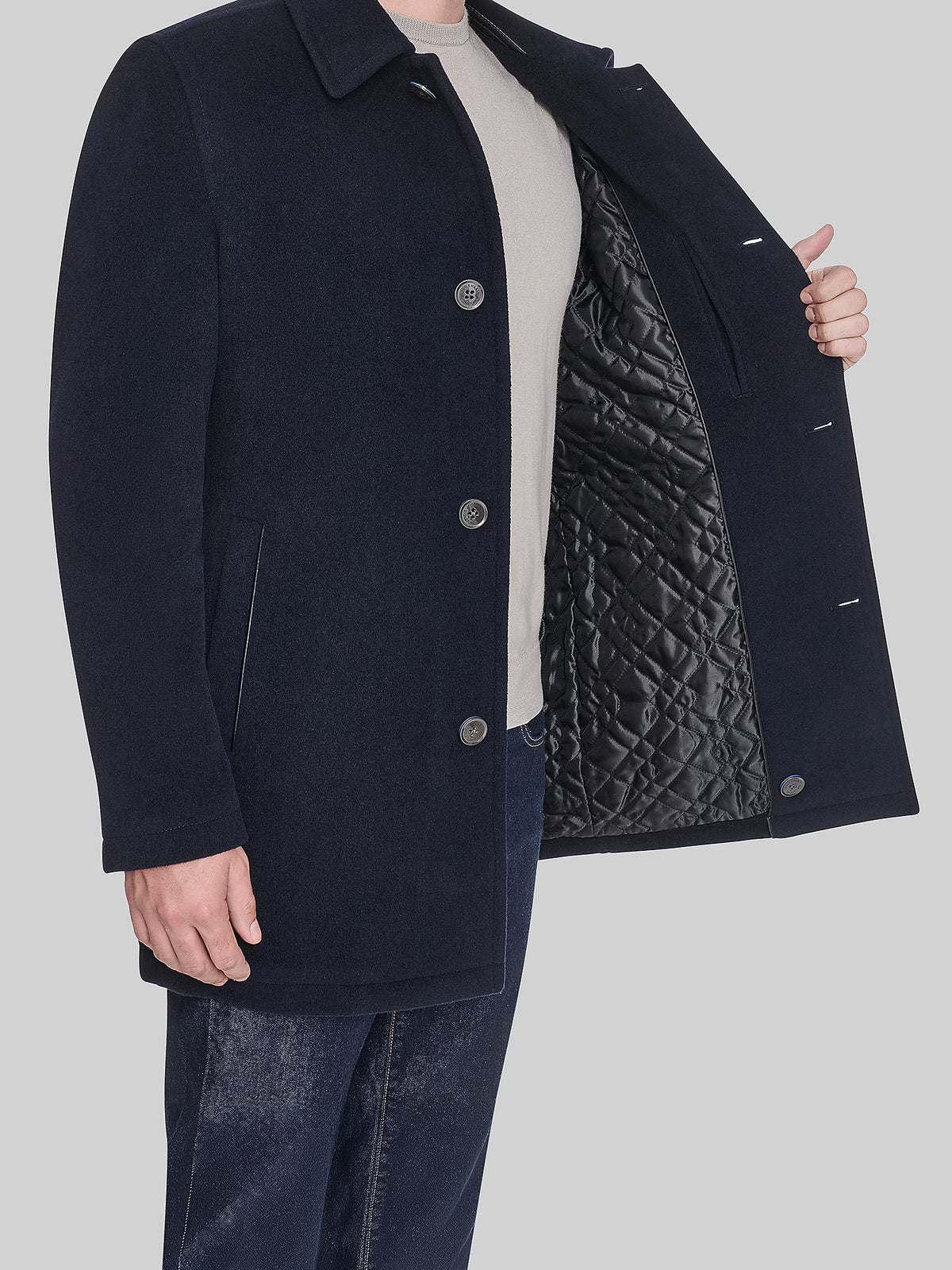 Kerrigan Button Front Coat For Men