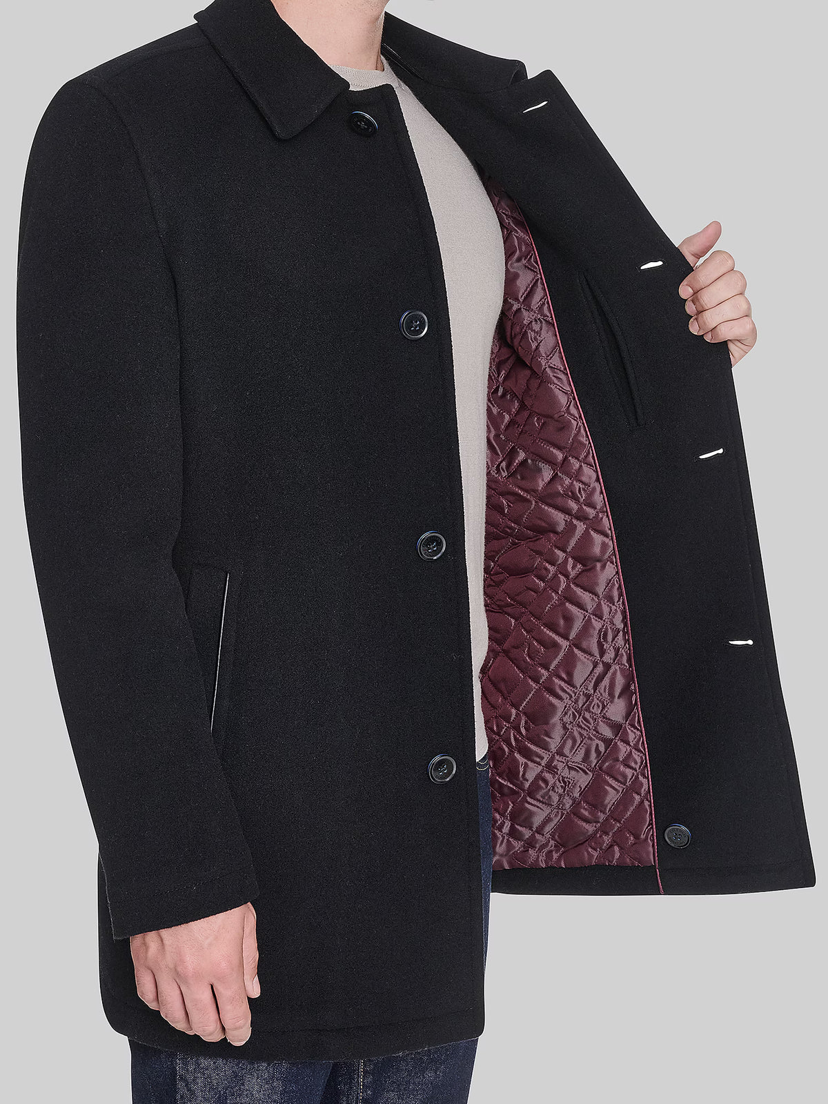 Kerrigan Button Front Coat For Men