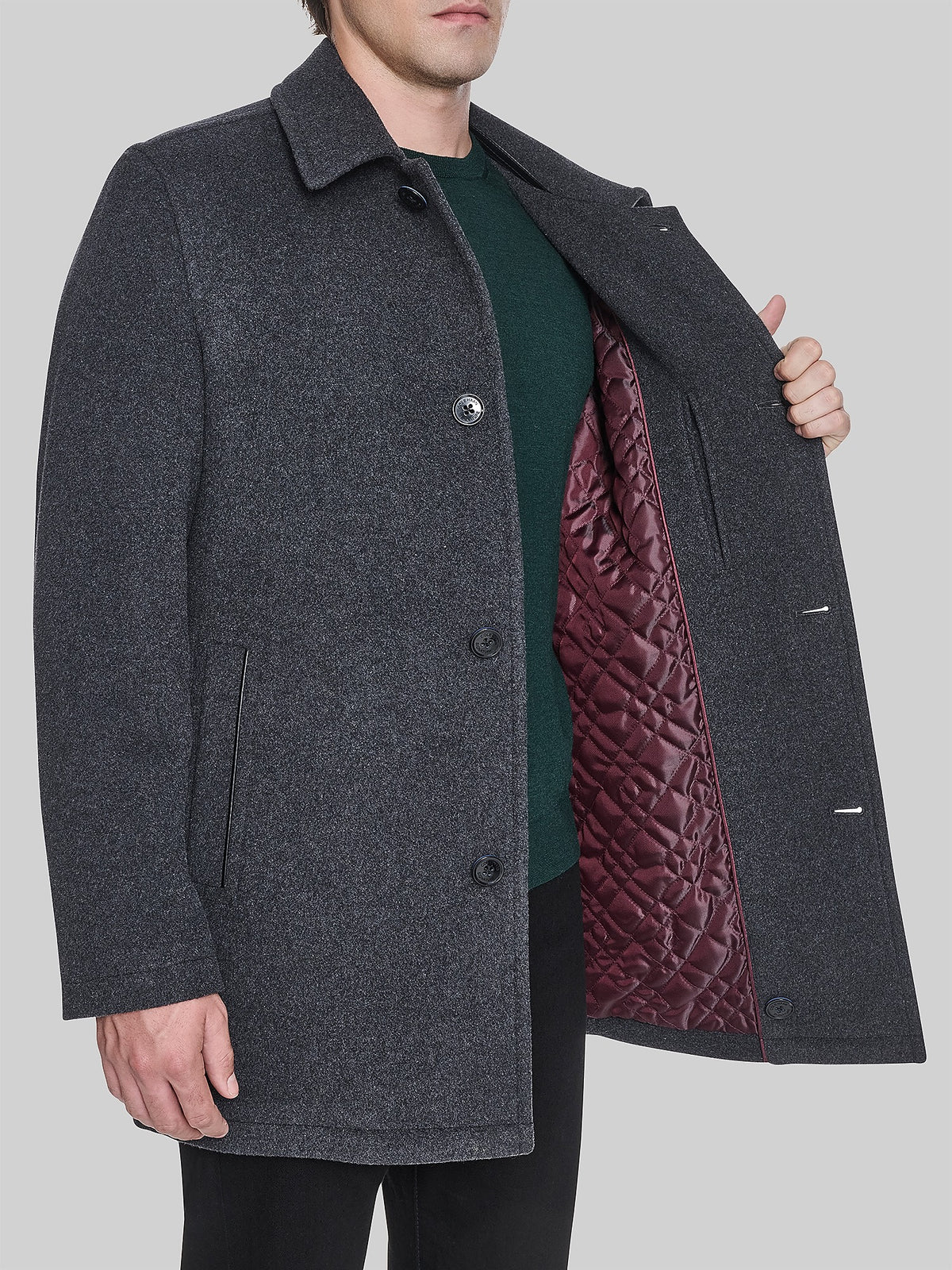 Kerrigan Button Front Coat For Men