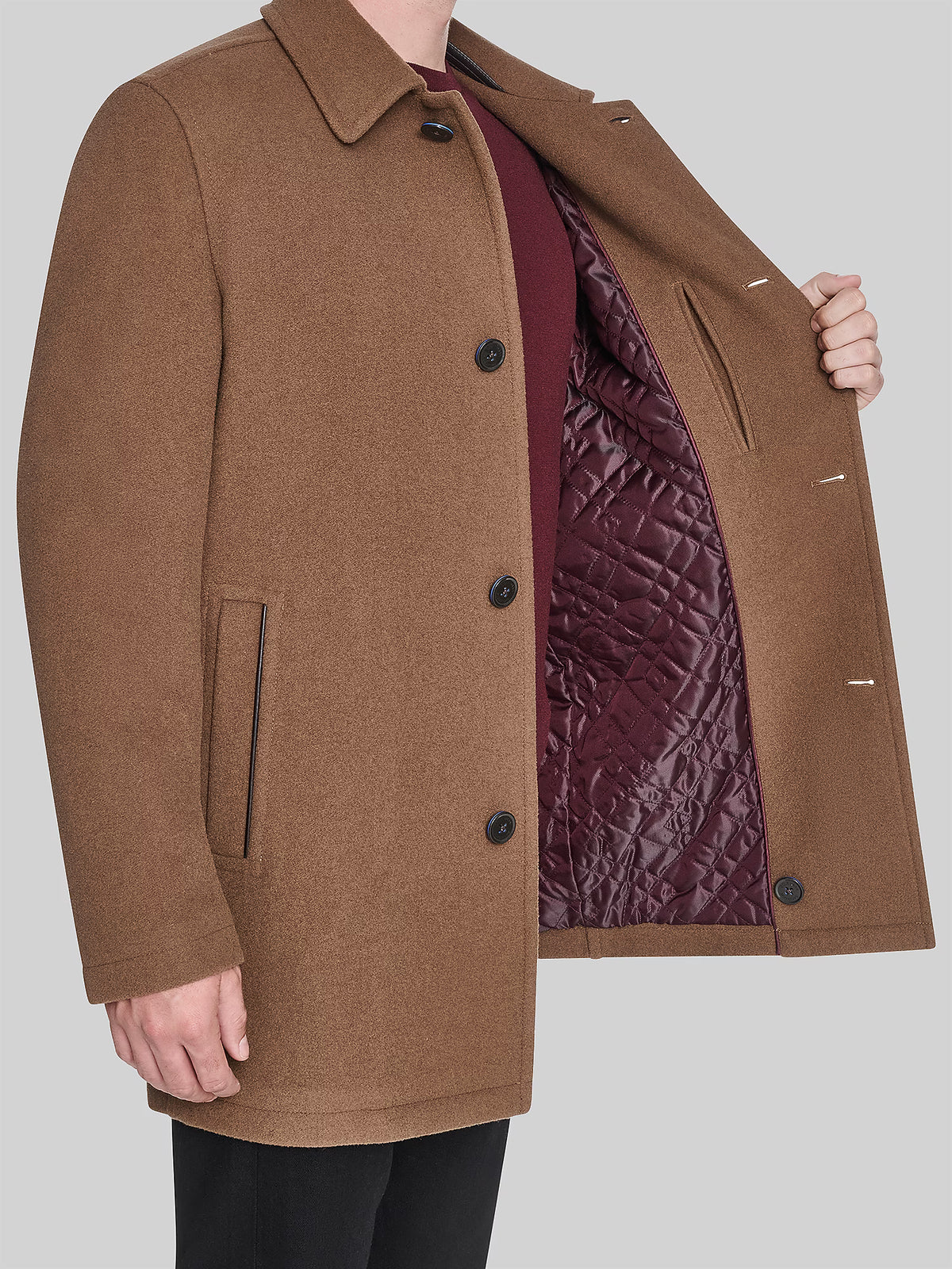 Kerrigan Button Front Coat For Men