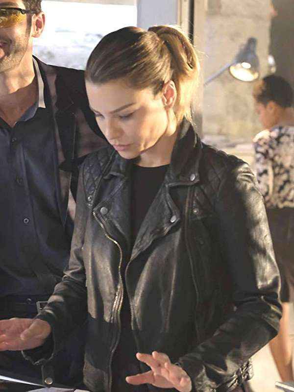 Lucifer S04 Chloe Decker Biker Jacket