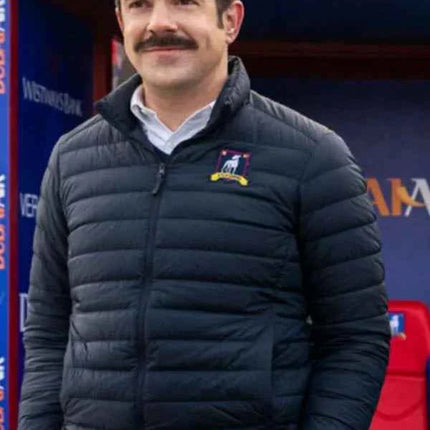 Ted Lasso Jason Season 2 Sudeikis Black Puffer Jacket