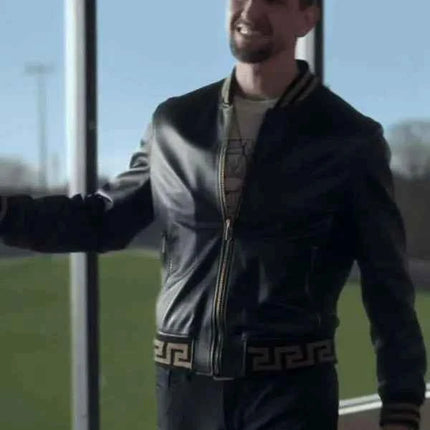 Ted Lasso Season 3 Maximilian Osinski Black Leather Jacket