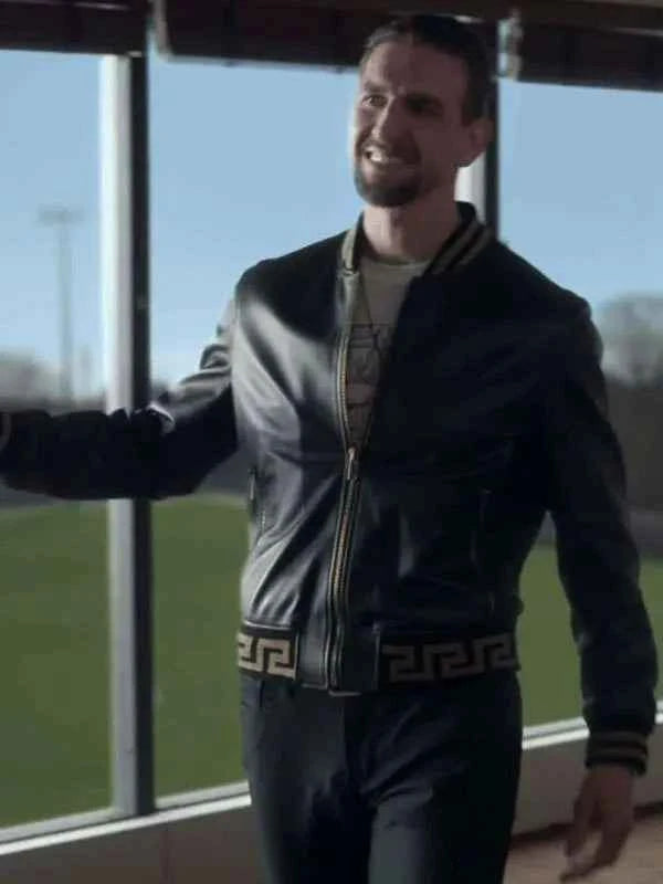 Ted Lasso Season 3 Maximilian Osinski Black Leather Jacket