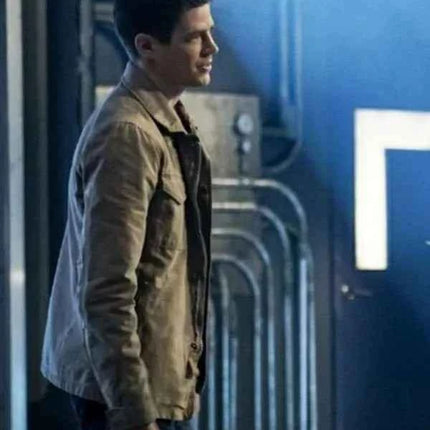 The Flash Season 5 Barry Allen Brown Field Jacket