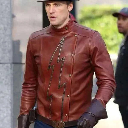 The Flash S02 Jay Garrick Brown Biker Jacket