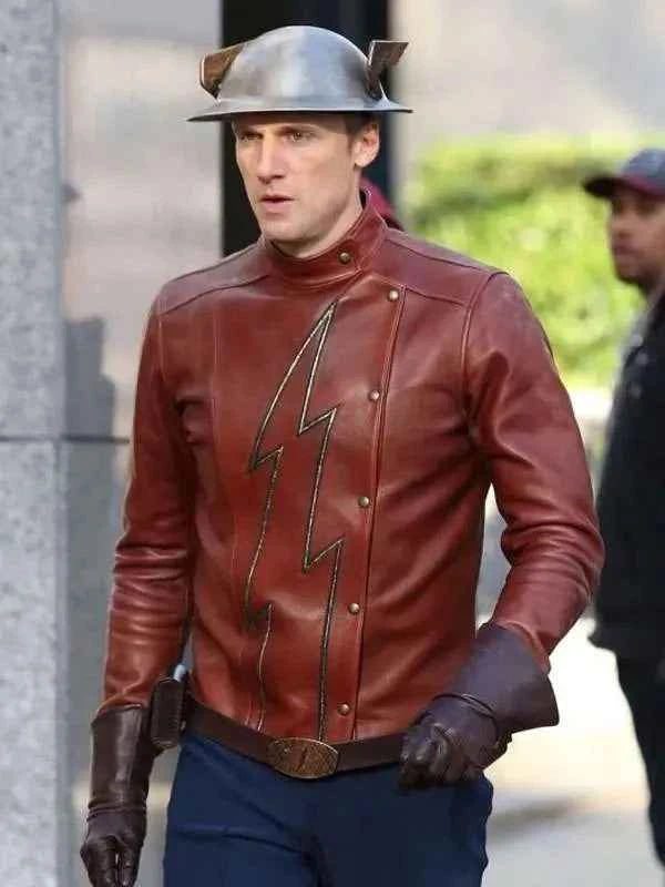 The Flash S02 Jay Garrick Brown Biker Jacket