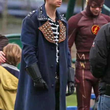 The Flash Season 4 Axel Walker Blue Trench Coat
