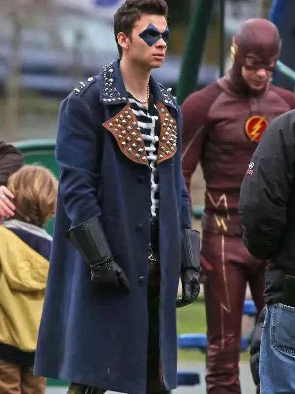 The Flash Season 4 Axel Walker Blue Trench Coat