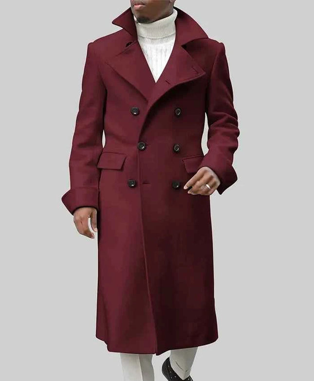 The Matrix 4 Morpheus Maroon Trench Coat
