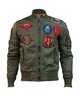 Ma-1 Top Gun Bomber Jacket With Patches