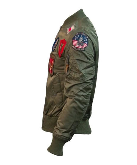 Ma-1 Top Gun Bomber Jacket With Patches