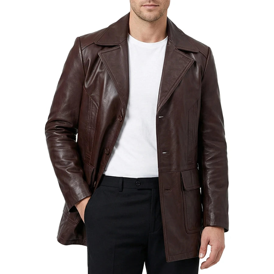 Harwick Vintage Leather Blazer