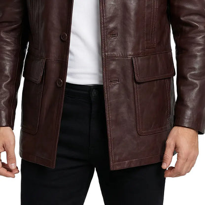 Harwick Vintage Leather Blazer