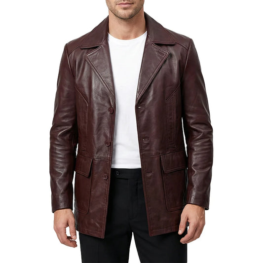 Harwick Vintage Leather Blazer
