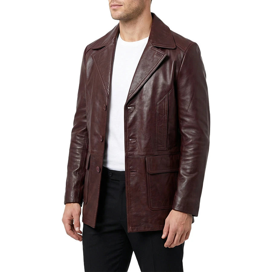Harwick Vintage Leather Blazer