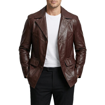 Harwick Vintage Leather Blazer