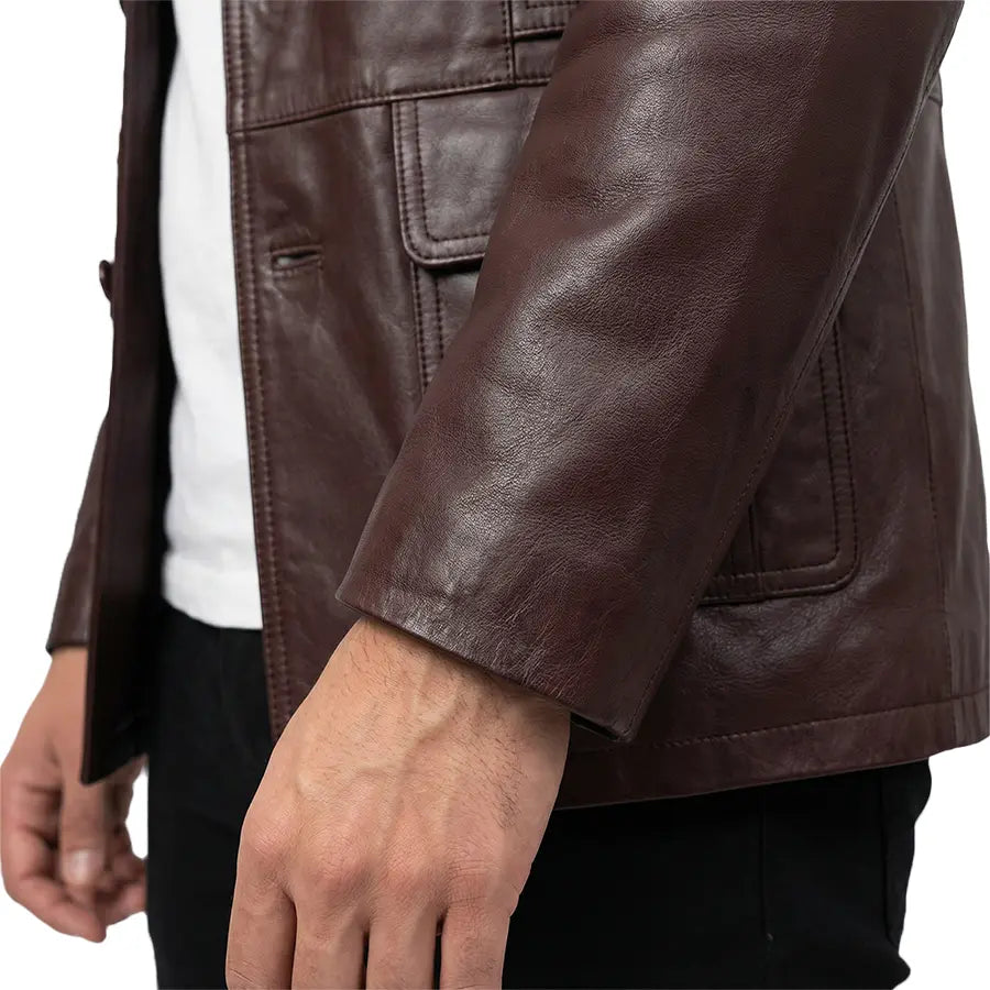 Harwick Vintage Leather Blazer