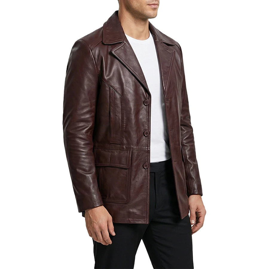Harwick Vintage Leather Blazer