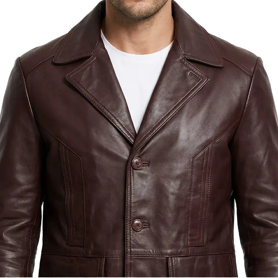 Harwick Vintage Leather Blazer