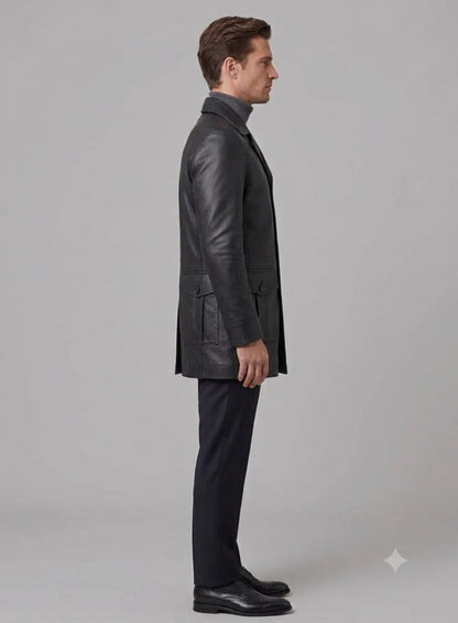 Hollister Leather Trench Coat