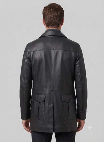 Hollister Leather Trench Coat