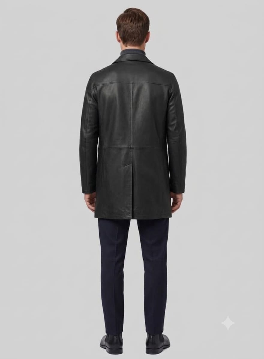 Emberly Napa Leather Trench Coat
