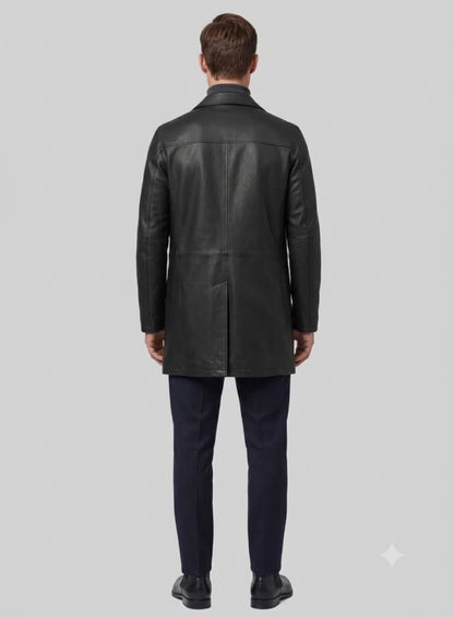 Emberly Napa Leather Trench Coat