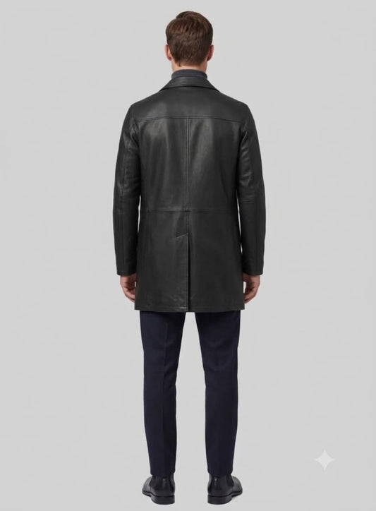 Emberly Napa Leather Trench Coat